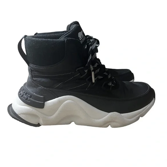 SOREL Kinetic RNEGD Conquest Waterproof Sneaker Black/White Size 6.5 - Picture 5 of 9